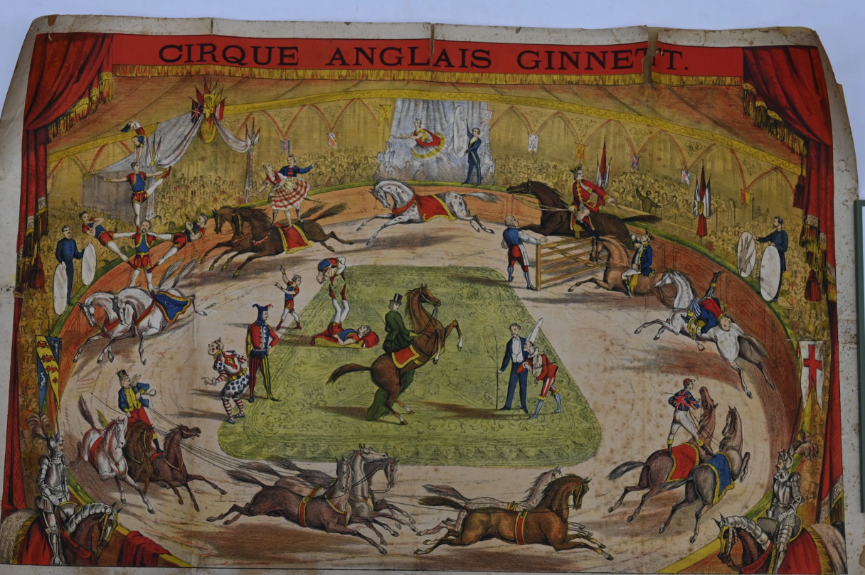 photo de 09/05/23 - Affiche du cirque anglais GINETT.